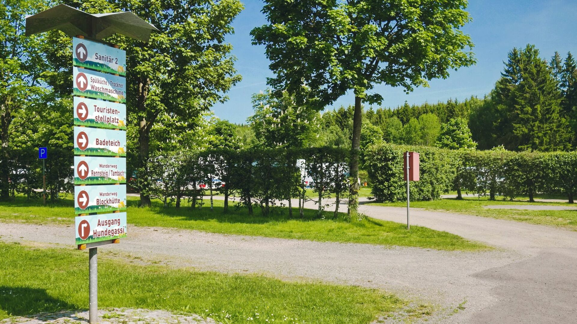 Ansicht Wegweiser - Campingplatz Paulfeld